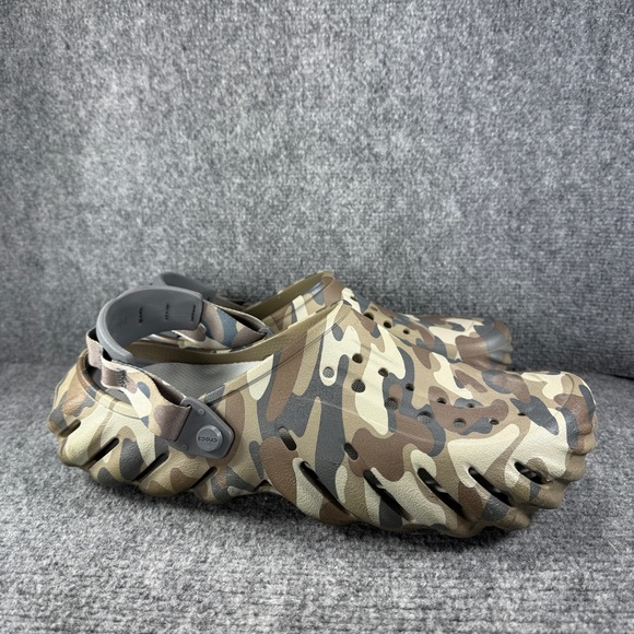 Crocs Echo Redux Clogs Mens 13 Gray Brown Camo - Picture 1 of 10